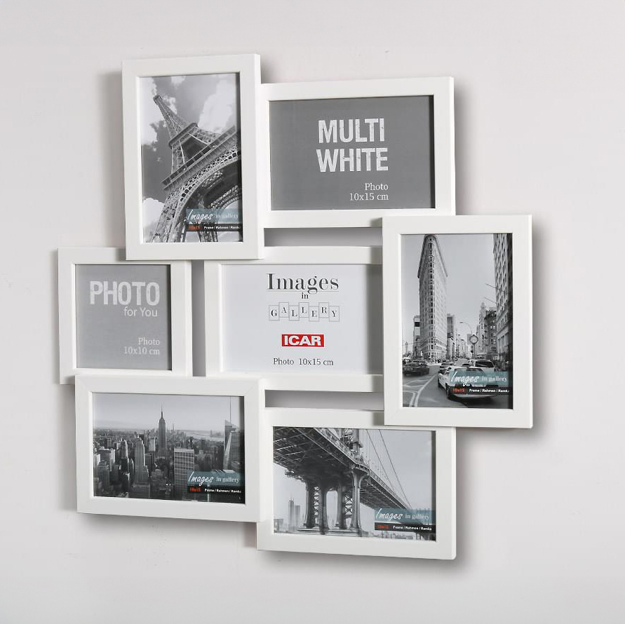 Holzrahmen Galerie MULTI WHITE 72 1 weiß